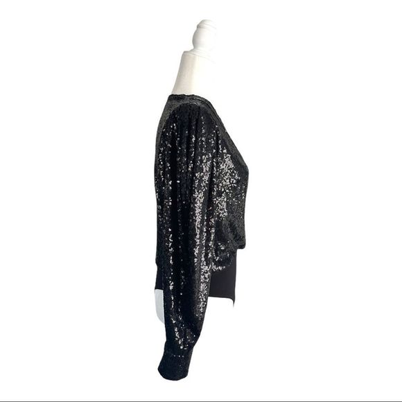 KIMBERLY TAYLOR Black Sequin Bodysuit - Picture 4 of 10